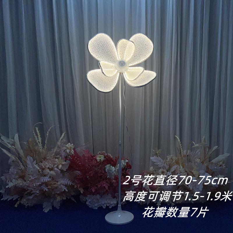 od59婚庆婚礼道具牡丹花发光装饰灯t台蕾丝铁艺舞台场景路引布艺