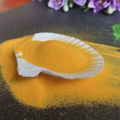 真石漆网红人造沙滩彩虹砂微景观户外耐晒粉红砂染色烧结彩砂