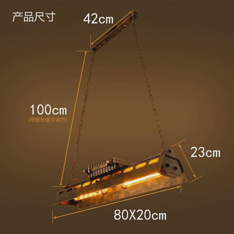 金质美式复古工业风吊灯loft创意怀旧餐厅网咖办公室吧台铁艺灯具