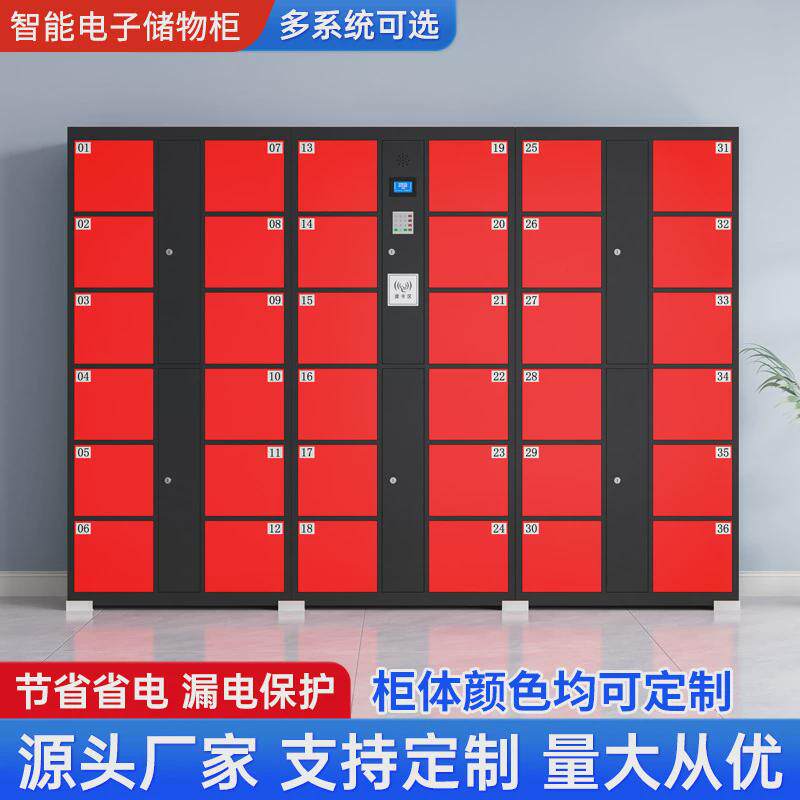 定制超市存包柜智能储物柜商场寄存柜码人脸识别条码电子快递扫