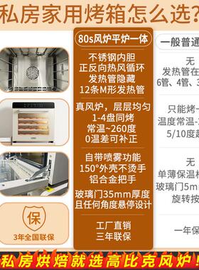 ukoeo高比克80s家用私房电烤箱烘焙大容量商用风炉风平二合一烤箱