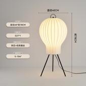 侘寂风仿蚕丝落地灯旁复古风客厅沙发中古卧室网红氛围设计师灯