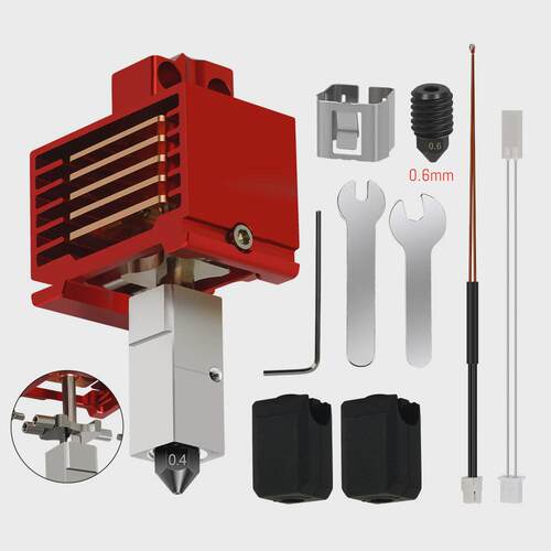 拓x1c/p1p竹子挤出头3.0升级硬化可拆卸热端3d打印机高温钢组件