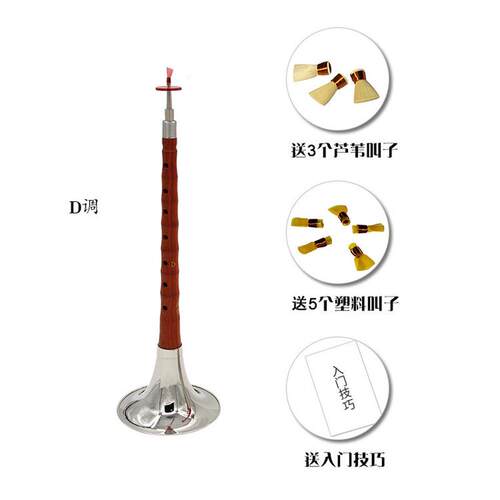 新宝唢呐乐器红花梨木唢呐A/降B/C/D/降E/小F/小G调送叫子