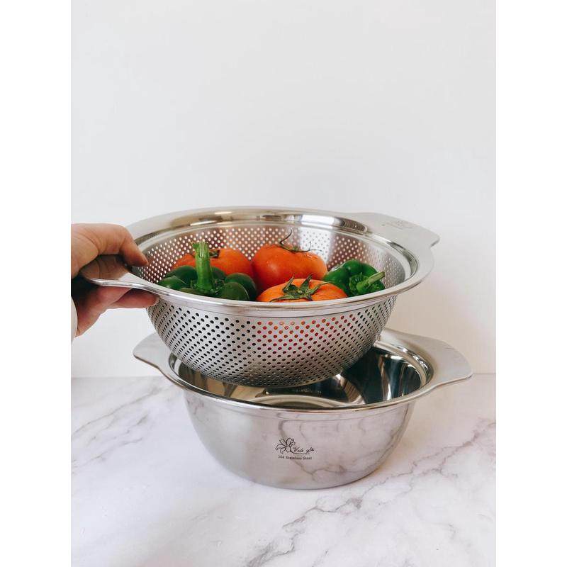 维乐仕304不锈钢沥水篮洗果盆 厨房用蔬果沥水两件套盆,餐饮具,洗菜盆/沥水篮/漏水筛,淘宝优惠券,粉丝福利购,淘宝优惠卷