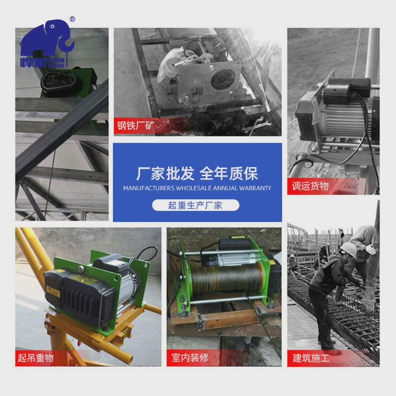 小吊机电动卷扬机微型提升机1t家用建筑装修小型220v德式卷扬机
