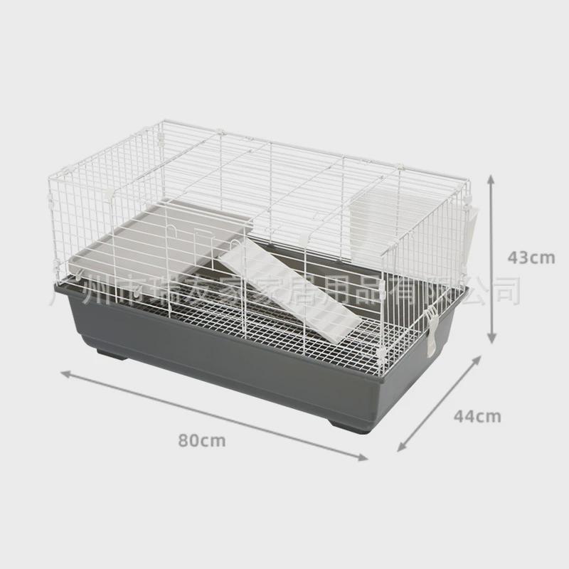 瑞友家大号兔笼荷兰猪豚鼠宠物窝养殖笼家用防喷尿别墅80cm带底网