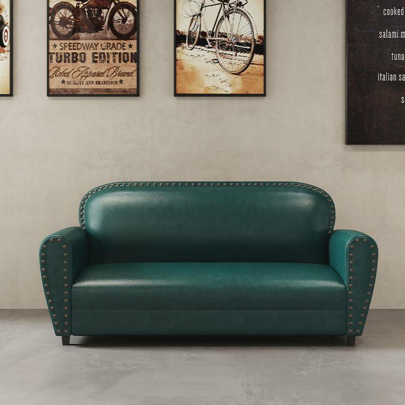 沙发小户型客厅组合酒吧没事单人双人三人卡座商务黑色复古清新品