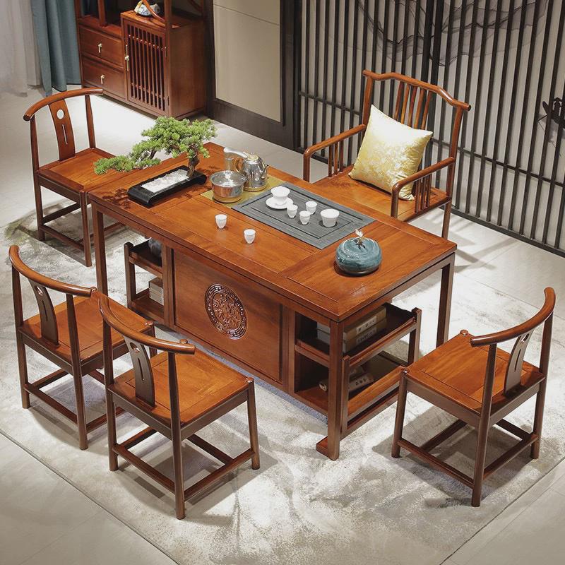 茶桌椅组合实木茶具套装一体功夫茶台花梨木茶几办公室家用禅意桌
