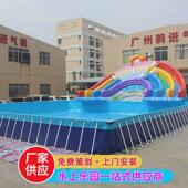 大型支架游泳池移动充气水池水上乐园设备养鱼工程地蓄水池厂家