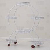 落地花架暴款 多层花架底座可移动多种颜色金属花盆架新欧式 铁艺带