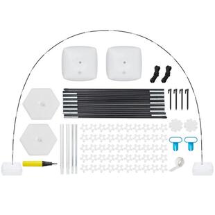 黑色纤维杆水袋气球拱门底座套装生日派对婚庆圣诞装饰气球支架