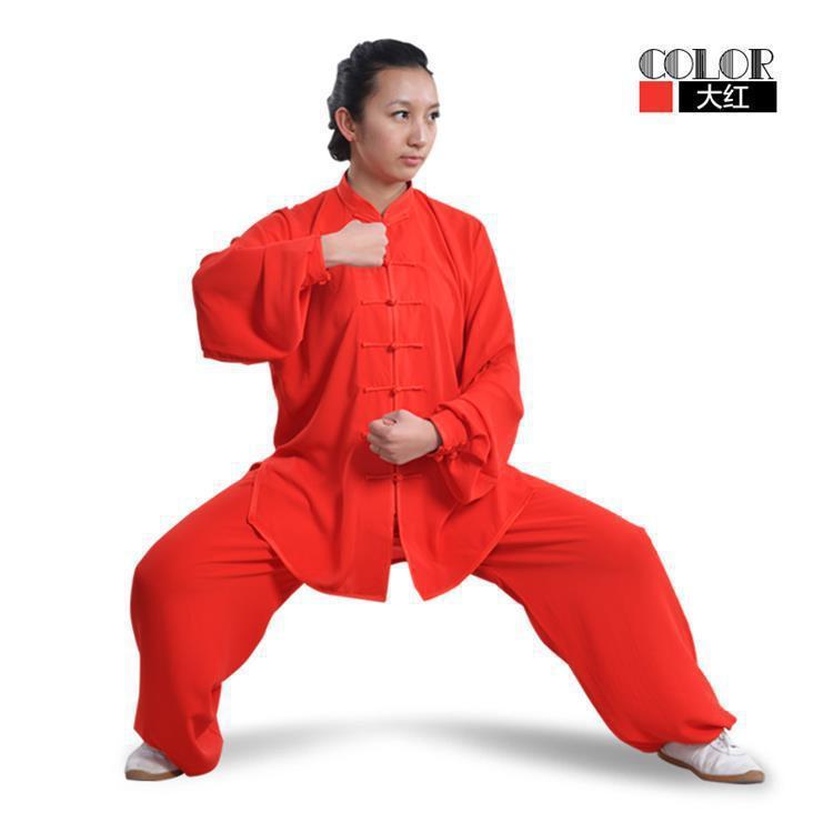 2024春秋棉加丝男中老年太极服女款练功服武术服表演服套装厂价批