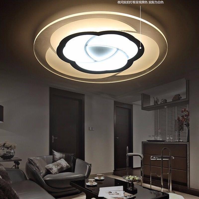 led吸顶灯超薄圆形卧室灯阳台走廊过道灯具儿童房玫瑰女孩客厅灯