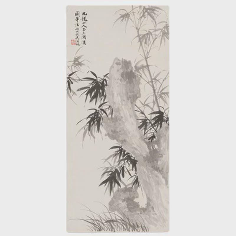 国画装饰画竖版单联画芯批发办公室书画复制竹石水墨字画装裱喷绘