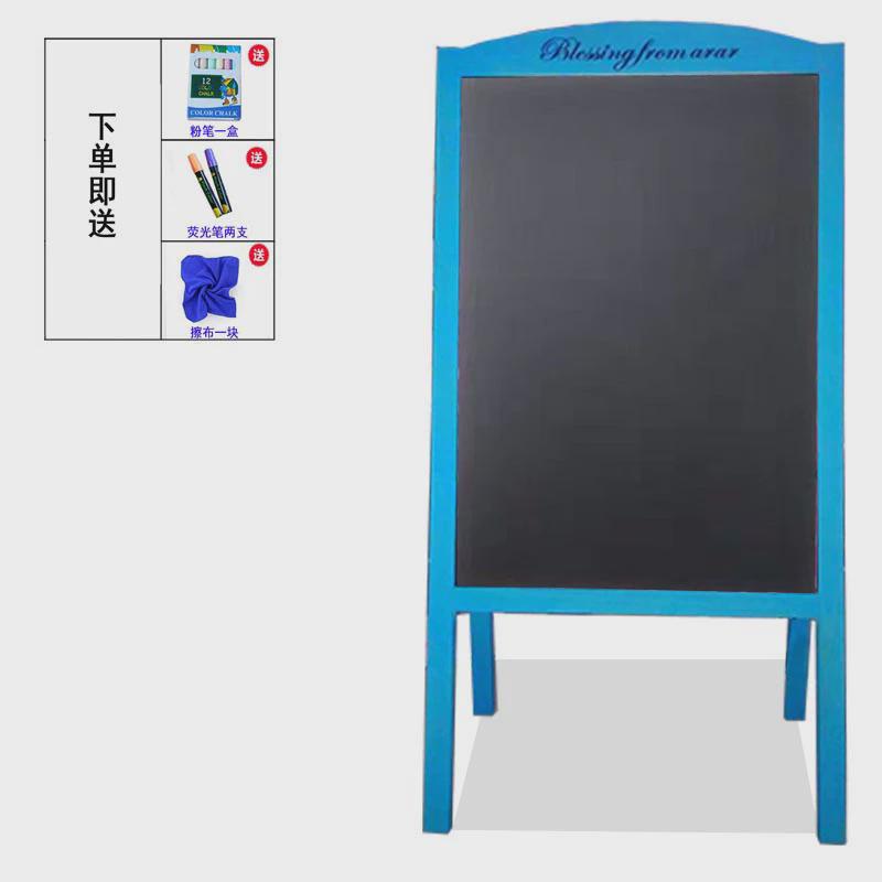 新品宣传板促销广告牌落地立式支架木质双面黑板餐厅展示价目牌