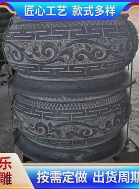 青石雕花石柱墩柱墩墩子石底座仿古古建柱基石石墩