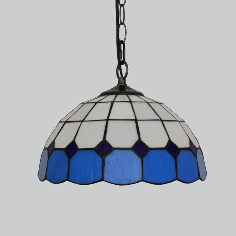 欧琈蒂凡尼琉璃灯现代地中海创意彩色玻璃客厅餐厅吊灯30CM琉璃灯