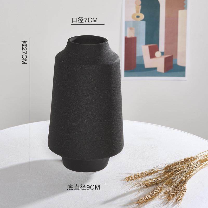 中式黑色陶瓷花瓶玄关干花插花现代客厅展厅落地摆件家居装饰道具,鲜花速递/花卉仿真/绿植园艺,花盆,淘宝优惠券,粉丝福利购,淘宝优惠卷