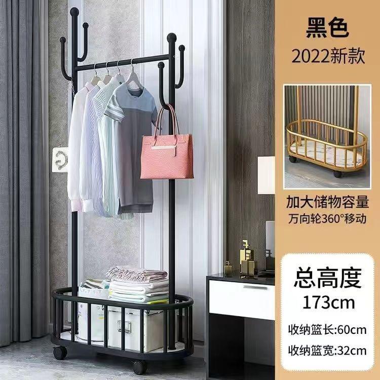 衣架落地立式带轮晾衣架可阳台衣帽间轻奢衣架卧室移动仙人掌衣架