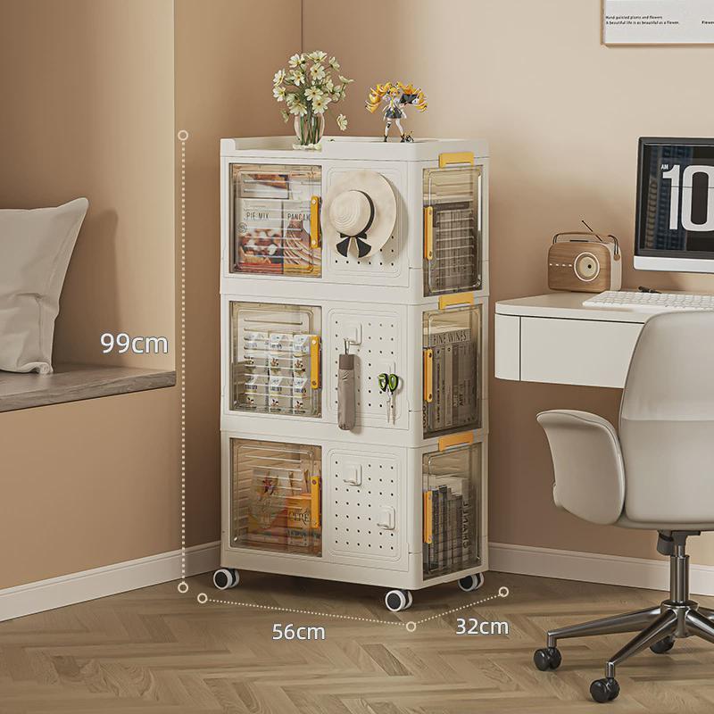 收纳柜免安装家用客厅玄关置物架多层沙发侧边夹缝卧室飘窗储物柜