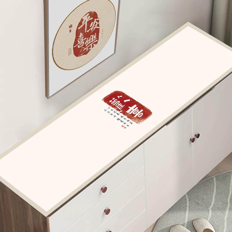 37n新中式茶几桌布桌垫电视柜防水防油斗柜皮革垫餐边柜鞋柜台面