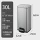 大容量不锈钢静音办公室50升单桶家用厨房户外室内脚踏分类垃圾桶