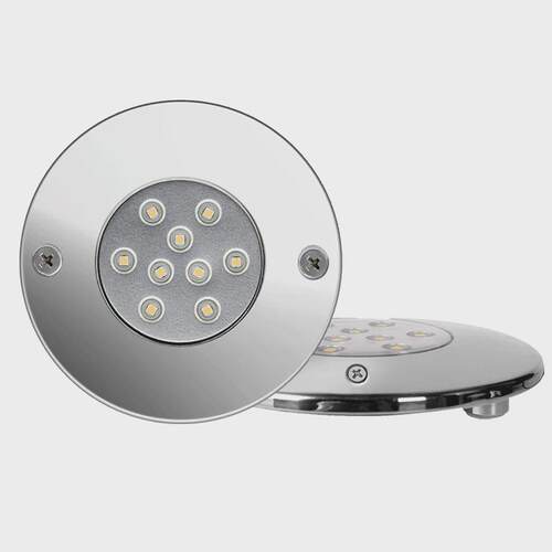 壁灯不锈钢超薄泳池灯水下led12v低压ip68防水水底专用照明投光灯