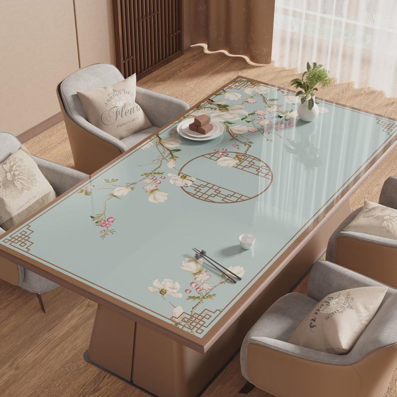 防水防油餐桌垫pvc软玻璃桌布免洗新中式隔热垫桌面家用茶几台布