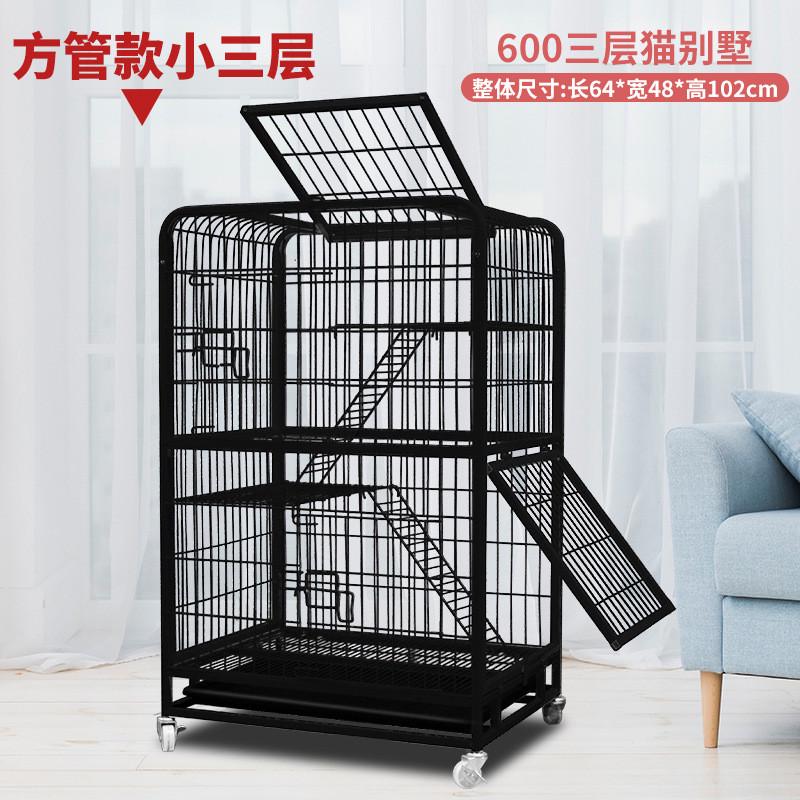 猫笼厂家直供铁丝宠物笼子批发代发双层猫咪别墅猫笼子