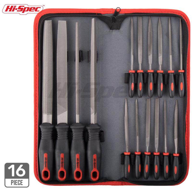 hi-spec16件套锉刀组套大号套和小号精细细针钢锉组钢锉木工工具