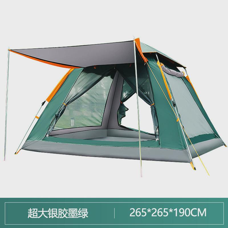 户外帐篷3-4人沙滩加厚露营2人防雨全自动双人野营速开四面帐篷