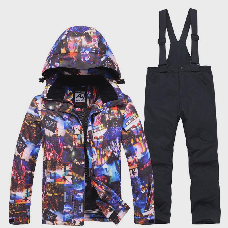 新款滑雪服套装潮女童户外运动保暖儿童款上衣裤男童