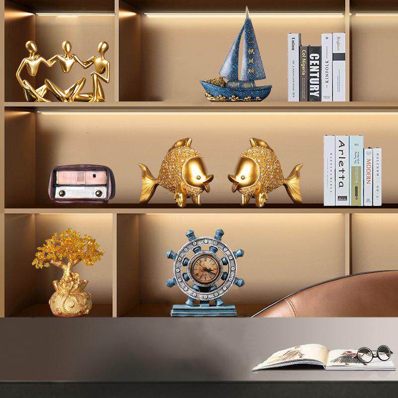 套装展示柜组合摆设办公室工艺品轻奢高级感客厅玄关家居酒柜摆件