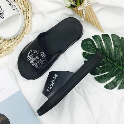 Summer Men Women Slippers Lion Head Pattern Sandals