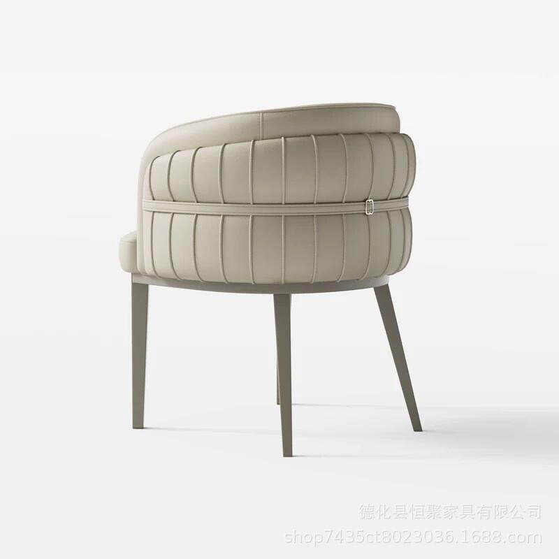 【厂家供应】轻奢意式餐椅高级沙发接待梳妆书桌椅茶椅椅子洽谈椅