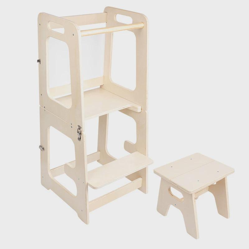 儿童多功能学习椅黑板垫脚凳木制卡通宝宝椅家用桌椅宝宝椅