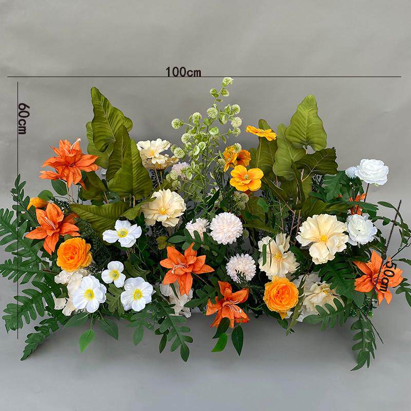 森系婚庆婚礼装饰大款地排花艺角花挂花盆花绢花路引花排花球道具