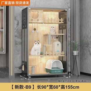 通用猫笼子大猫舍猫别墅猫窝豪华木质猫笼 跨境现货大号室内四季