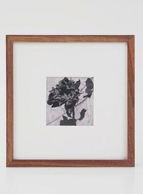 19EK黑胡桃实木摆台装裱相框洗照片7寸8寸10寸A4简约木质斜边正方