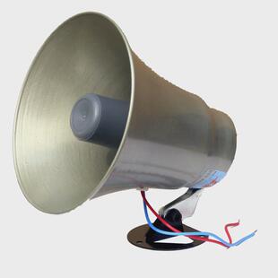 真美YH5-1A高音喇叭宣传扬声器5W8欧号筒铝壳宣传高保真喇叭