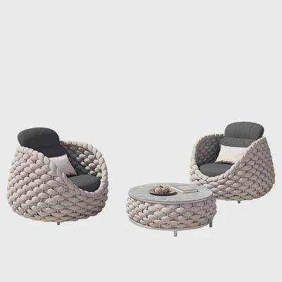 室外藤椅家具露台茶几组合客厅设计师庭院户外藤编沙发阳台沙发,住宅家具,藤/竹沙发,淘宝优惠券,粉丝福利购,淘宝优惠卷