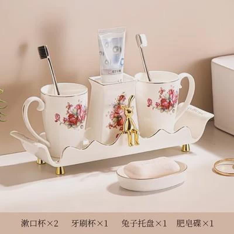 8dwl洗漱杯子欧式杯刷牙杯一对牙刷牙杯套装牙具情侣漱口杯置物架