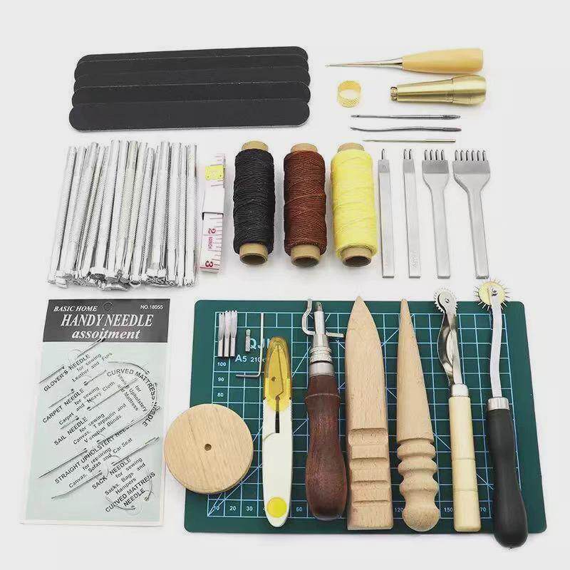利皮革创手艺皮具工具套装皮革制作工具diy皮艺制作众工具套装