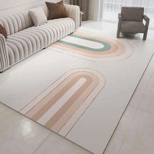 北欧地垫客厅防水2022新款轻奢ins风可擦洗茶几坐垫阳台pvc地毯