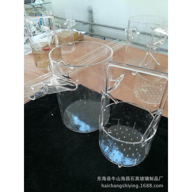 金银首饰加工玻璃烧杯酸耐高温石英烧杯耐酸煲石英玻璃吊篮