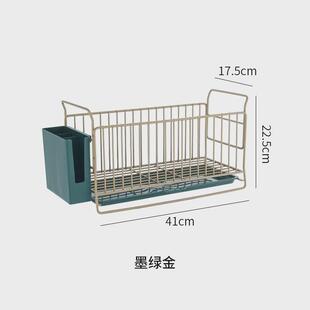 碗碟收纳架大容量碗盘沥水架单层沥水碗架架汲水碗盘厨房沥水篮