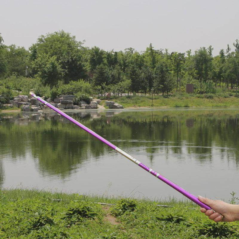 紫色台钓竿28调钓鱼竿鲤杆垂钓渔具批发碳素手竿工厂现货