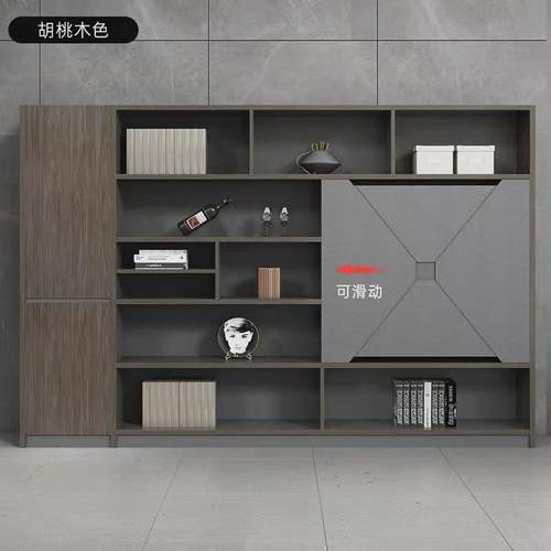 现代简约老板办公桌背景柜办公家具木质资料柜书柜财务档案储物柜