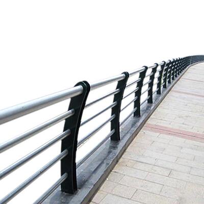 白钢护栏复合护栏栏杆人行河道边灯光立柱景观防撞不锈钢管桥梁